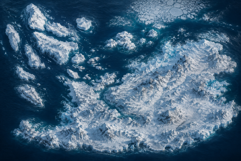 Map of Nivena, the frozen continent of Encenia