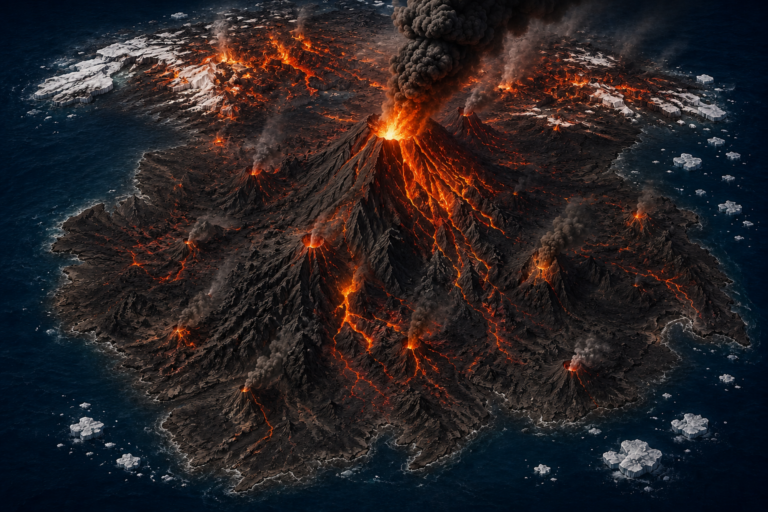 Map of Volcana, the volcanic island of Encenia