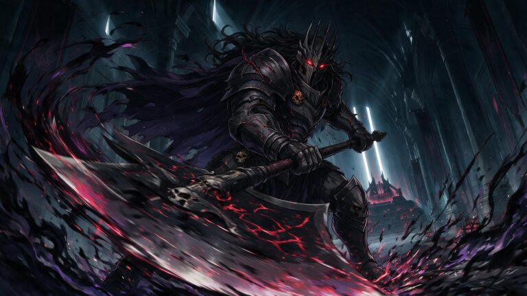 Archaon swings his axe, Tales of Encenia key art