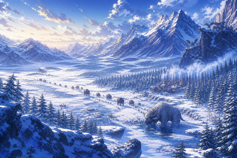 The frozen valley of Nivena, Tales of Encenia key art
