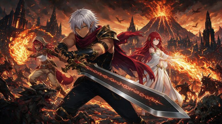 Fire and steel, Tales of Encenia key art