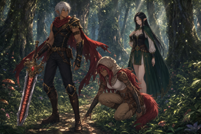 Walking through the forest, Tales of Encenia key art