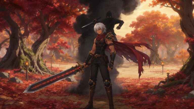 Yanshamaru walks the autumn road, Tales of Encenia key art